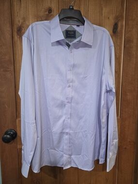 Flex Men's Lavender Dress Shirt — Classic Spread Collar